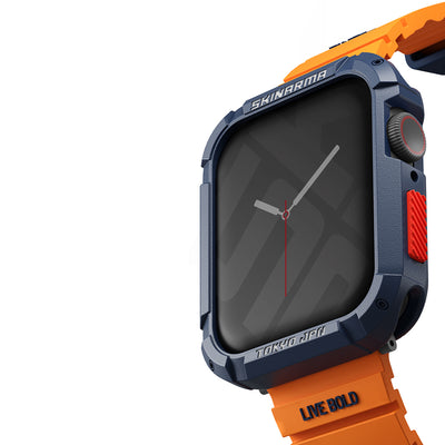Apple Watch 7 45mm SkinArma Kurono Buzlu Tasarım Sert PC Kasa Koruyucu Gri