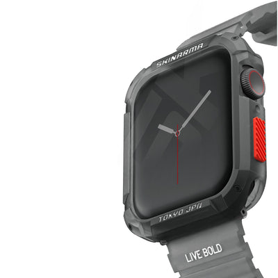 Apple Watch 7 45mm SkinArma Kurono Buzlu Tasarım Sert PC Kasa Koruyucu Beyaz