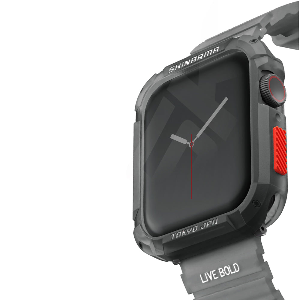Apple Watch 7 45mm SkinArma Kurono Buzlu Tasarım Sert PC Kasa Koruyucu Koyu Yeşil