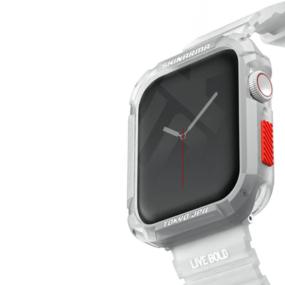 Apple Watch 7 45mm SkinArma Kurono Buzlu Tasarım Sert PC Kasa Koruyucu Koyu Gri