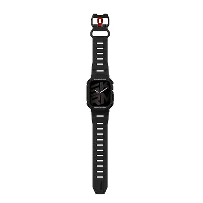 Apple Watch 7 45mm Skinarma Mecha 2in1 TPU Kasa Koruyucu + Silikon Kordon Yeşil