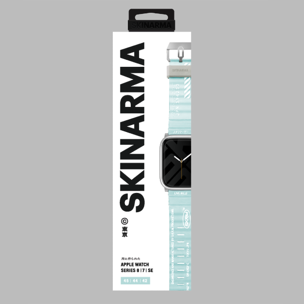 Apple Watch 7 45mm SkinArma Shokku Silikon Kordon Mavi