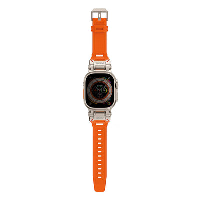 Apple Watch 7 45mm SkinArma Titon Serisi Hava Alabilen Delikli Silikon Kordon Siyah