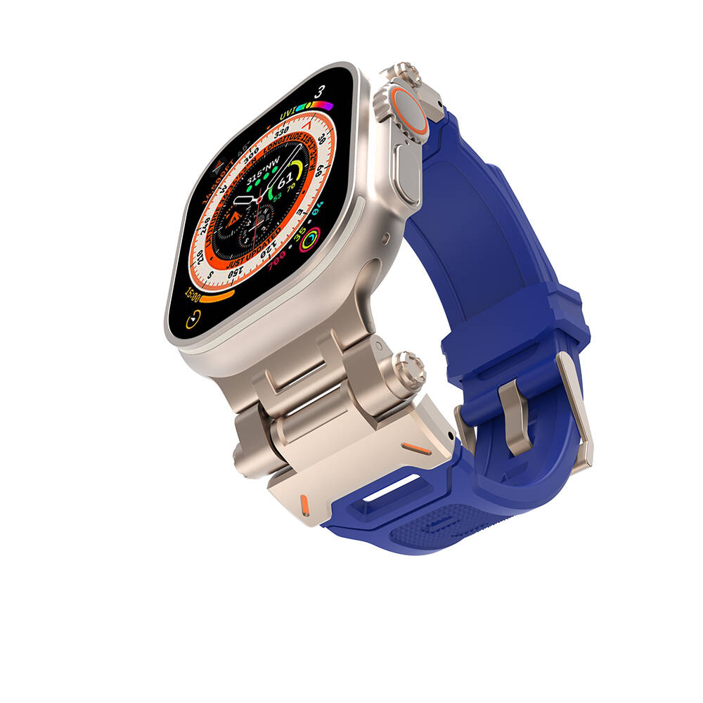 Watch 7 45mm Zore KRD-108 Metal Başlıklı Silikon Kordon