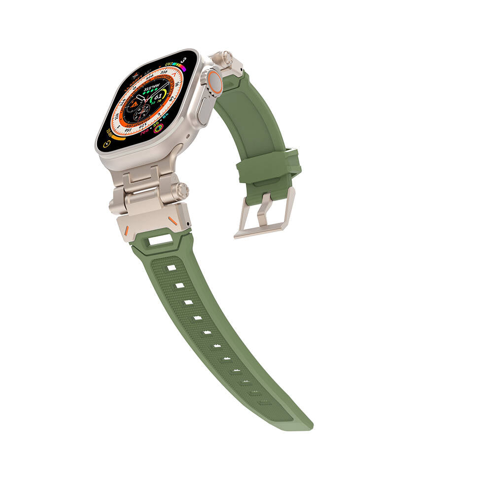 Watch 7 45mm Zore KRD-108 Metal Başlıklı Silikon Kordon