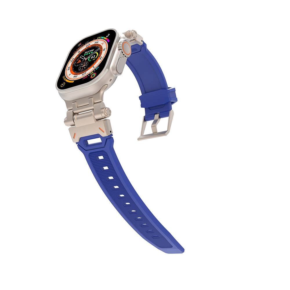 Watch 7 45mm Zore KRD-108 Metal Başlıklı Silikon Kordon