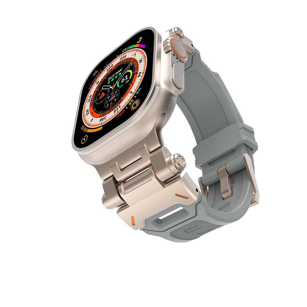 Watch 7 45mm Zore KRD-108 Metal Başlıklı Silikon Kordon