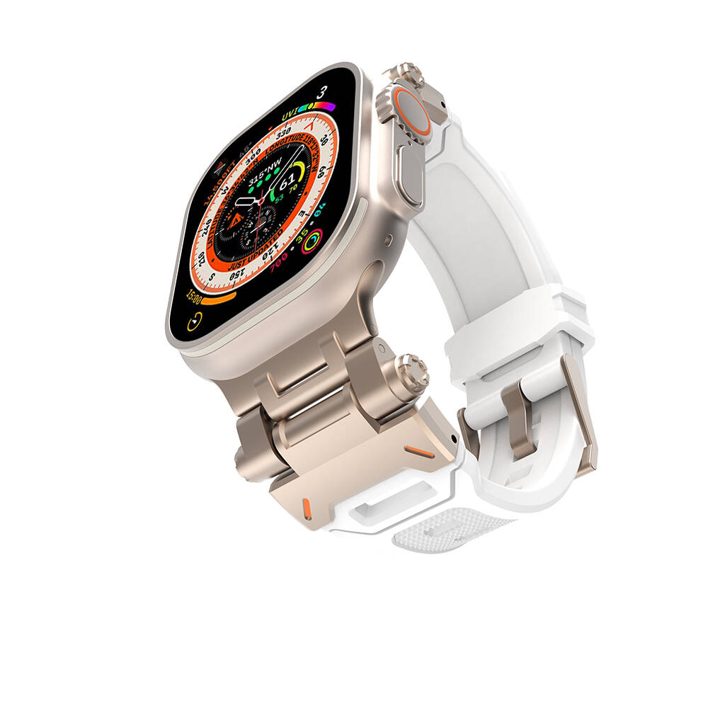 Watch 7 45mm Zore KRD-108 Metal Başlıklı Silikon Kordon