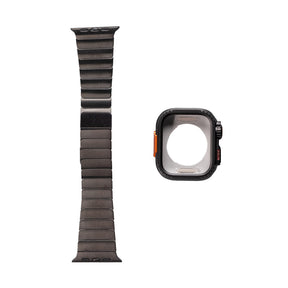 Apple Watch 7 45mm Zore KRD-126 Sert Kasa Koruyuculu Metal Kordon