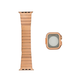 Apple Watch 7 45mm Zore KRD-126 Sert Kasa Koruyuculu Metal Kordon