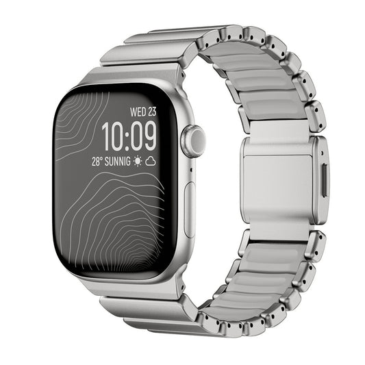 Apple Watch 7 45mm Zore KRD-151 Metal Silikon Kordon