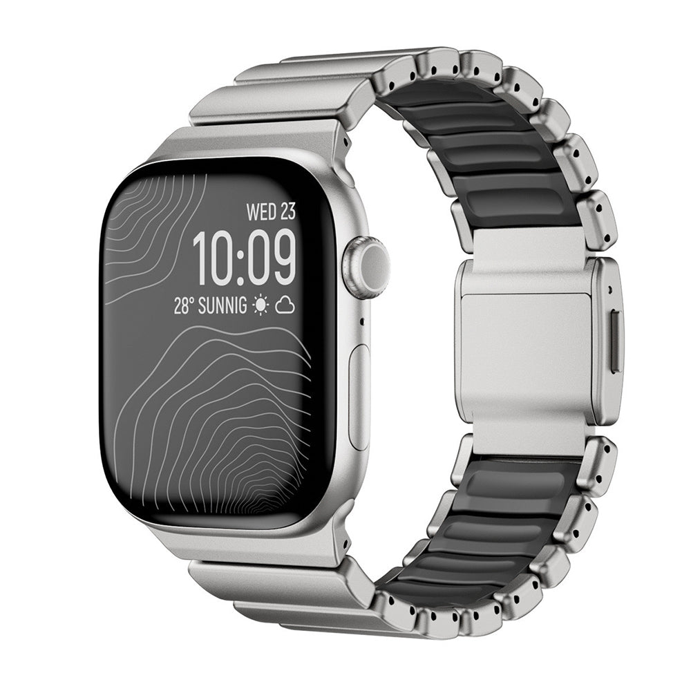 Apple Watch 7 45mm Zore KRD-151 Metal Silikon Kordon