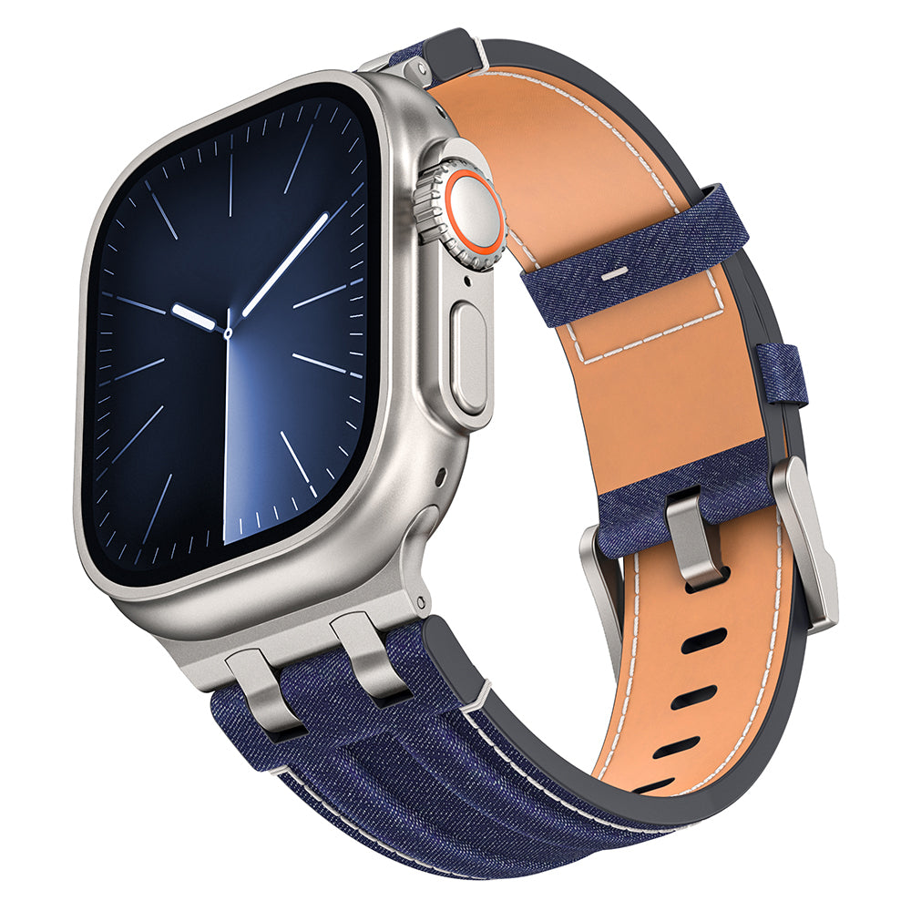 Apple Watch 7 45mm Zore KRD-153 Kot Kumaş Tasarımlı Kordon