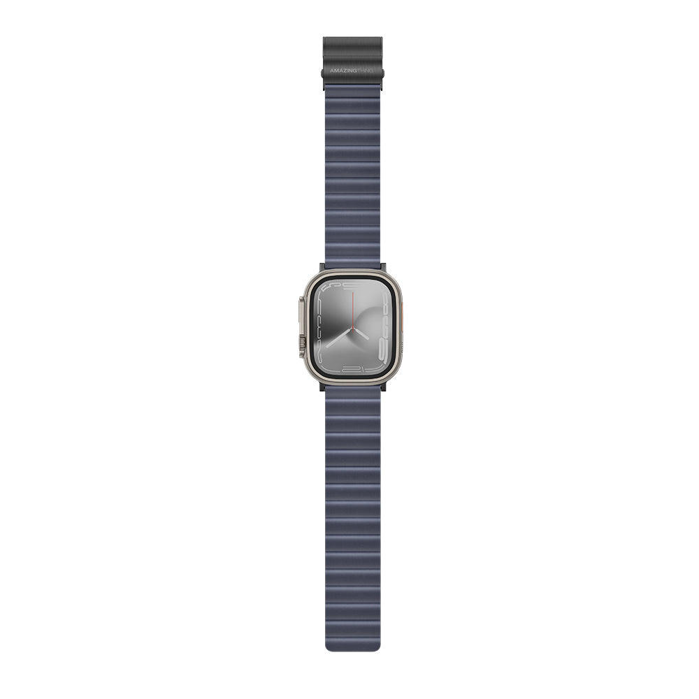 Apple Watch Serisi Uyumlu Amazing Thing Glamour Sense Deri Kordon Siyah