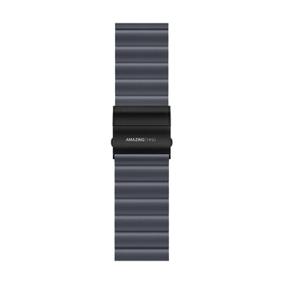 Apple Watch Serisi Uyumlu Amazing Thing Glamour Sense Deri Kordon Siyah