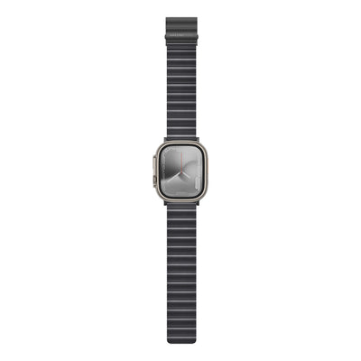 Apple Watch Serisi Uyumlu Amazing Thing Glamour Sense Deri Kordon Siyah