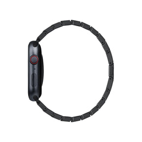 Apple Watch Serisi Uyumlu Karbon Fiber Pitaka Modern Serisi Black-Grey Twill Universal Kordon