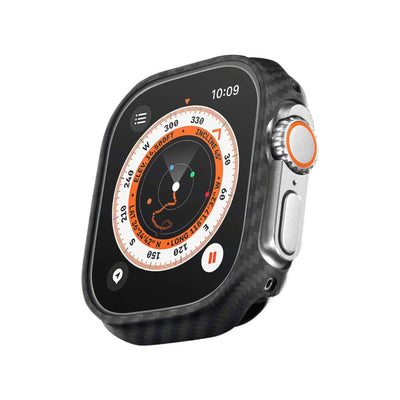 Apple Watch Ultra 49mm 600D Aramid Fiber Classic Serisi Kasa Koruyucu Pitaka Air Case Siyah-Gri