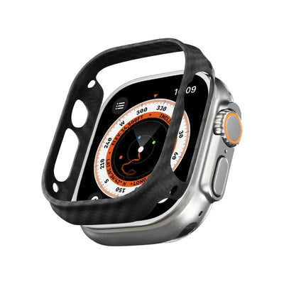 Apple Watch Ultra 49mm 600D Aramid Fiber Classic Serisi Kasa Koruyucu Pitaka Air Case Siyah-Gri