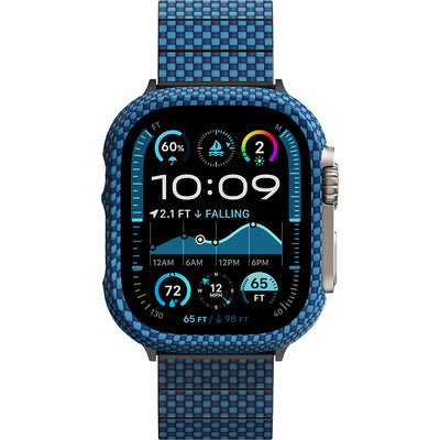Apple Watch Ultra 49mm 600D Aramid Fiber Classic Serisi Kasa Koruyucu Pitaka Air Case Siyah-Gri