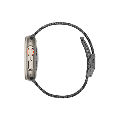 Apple Watch Ultra 49mm Amazing Thing Titan Metal Hasır Kordon Gümüş
