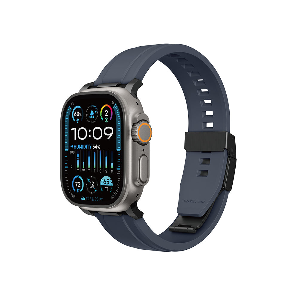 Apple Watch Ultra 49mm Amazingthing Titan Chrono Silikon Kordon Turuncu