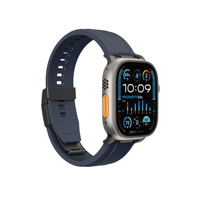 Apple Watch Ultra 49mm Amazingthing Titan Chrono Silikon Kordon Turuncu