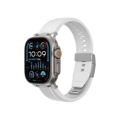 Apple Watch Ultra 49mm Amazingthing Titan Chrono Silikon Kordon Beyaz