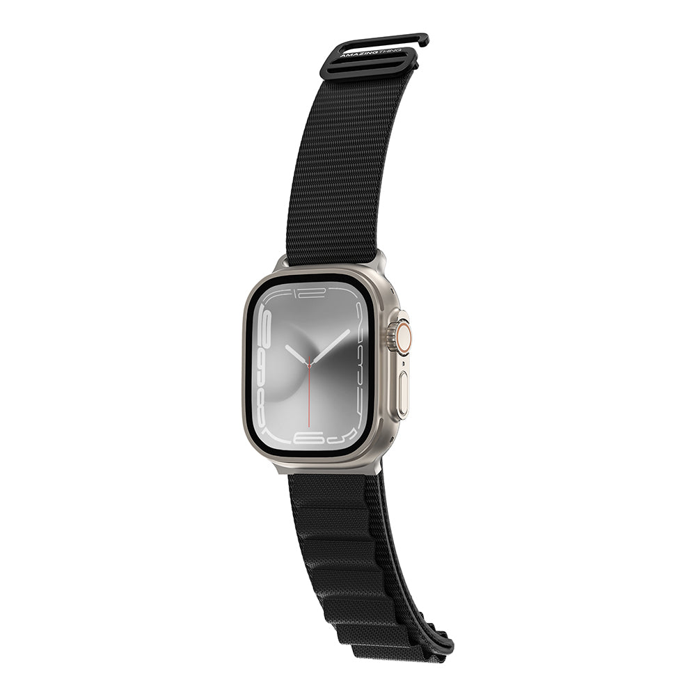 Apple Watch Ultra 49mm Amazingthing Titan Spor Hasır Kordon Gri