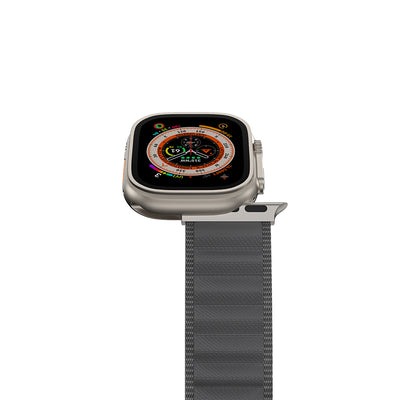 Apple Watch Ultra 49mm Amazingthing Titan Spor Hasır Kordon Gri