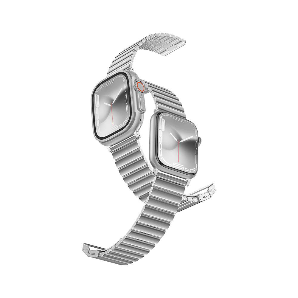 Apple Watch Ultra 49mm Amazingthing Titan Steel Metal Kordon Gümüş