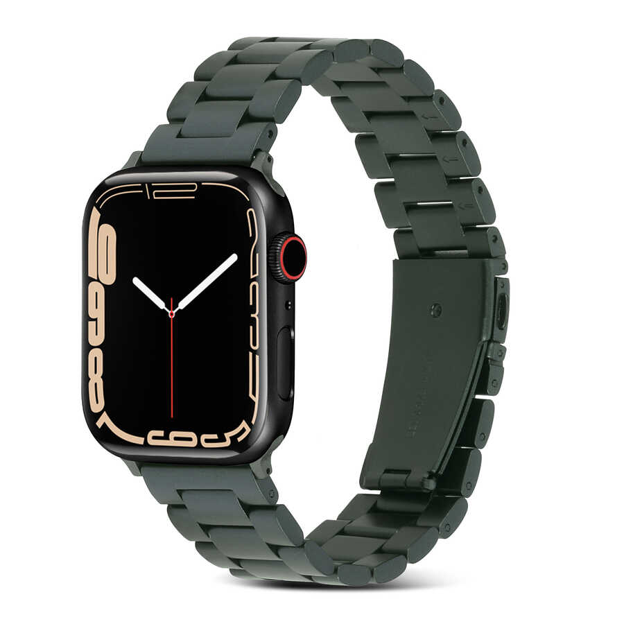 Apple Watch 40mm Kordon KRD-04 Metal Strap Kayış Metal katlamalı Bükülmelere ve kırılmalara dayanıklı