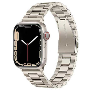 Apple Watch 44mm Kordon KRD-04 Metal Strap Kayış Metal katlamalı Bükülmelere ve kırılmalara dayanıklı