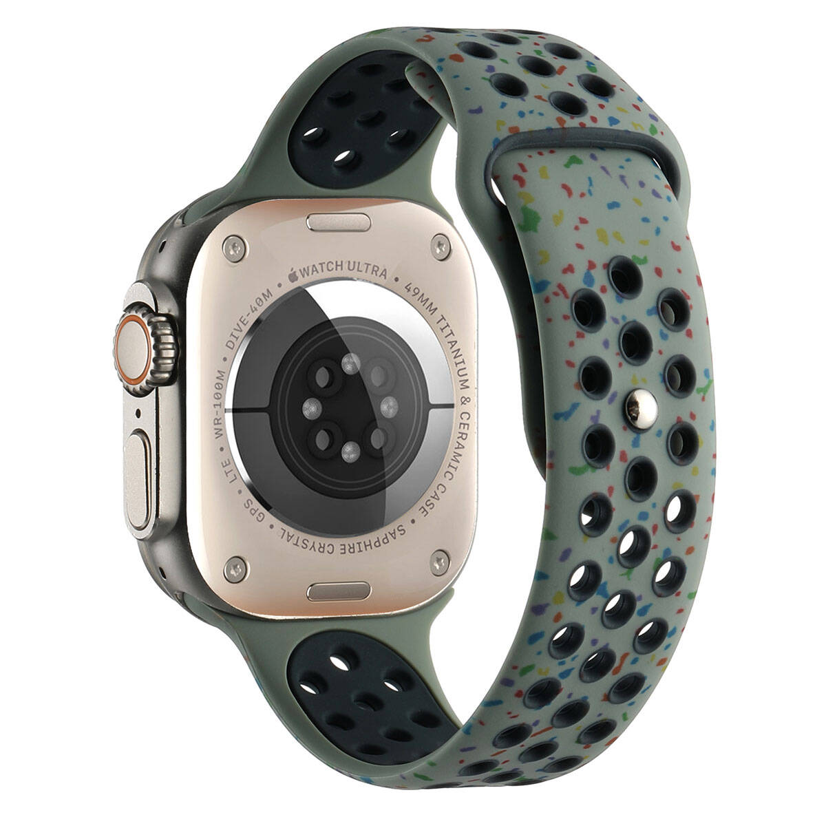 Apple Watch 44mm Kordon Yeni Seri 2023 KRD-02 Silikon Strap Kayış