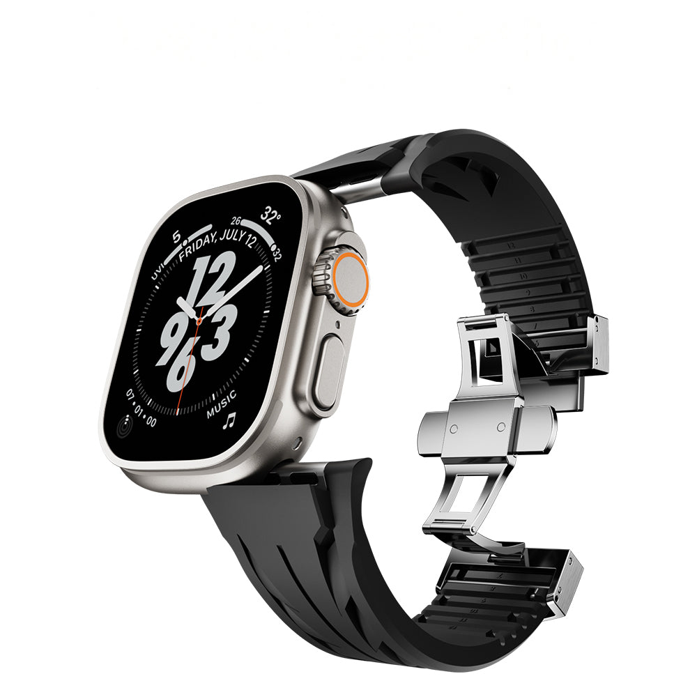 Watch Ultra 49mm KRD-127 Metal Tokalı Silikon Kordon