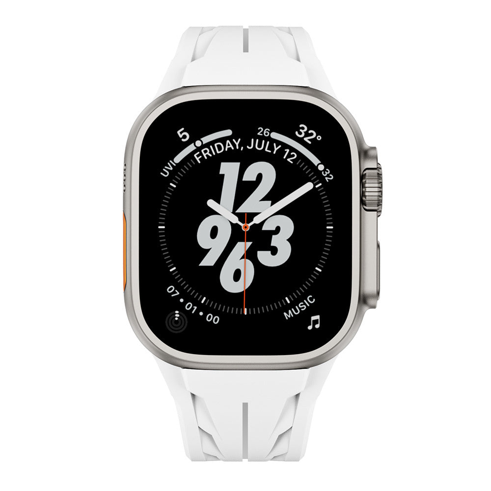 Watch Ultra 49mm KRD-127 Metal Tokalı Silikon Kordon
