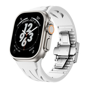 Apple Watch Ultra 49mm KRD-127 Metal Tokalı Silikon Kordon