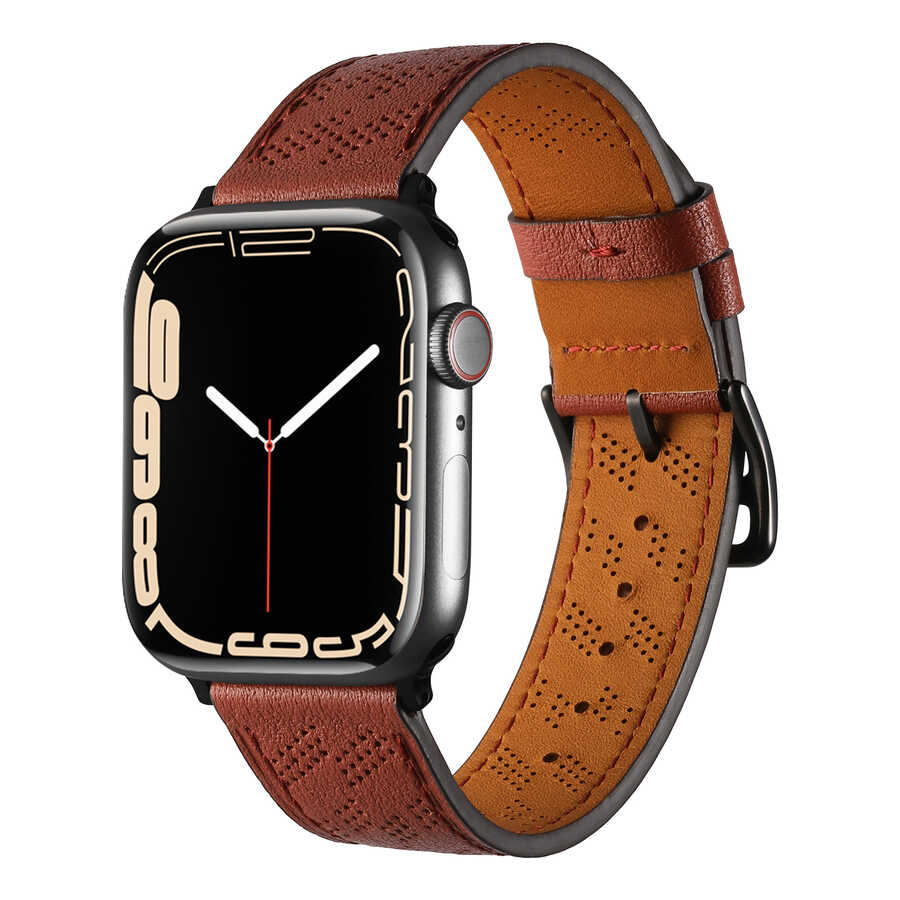 Watch Ultra 49mm KRD-76 PU Deri Kordon Strap Kayış