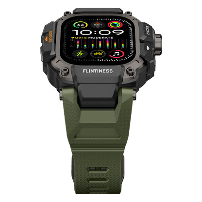 Apple Watch Ultra 49mm Mohseven iWatch Punk Fortress Serisi Kasa Koruyuculu Silikon Kordon