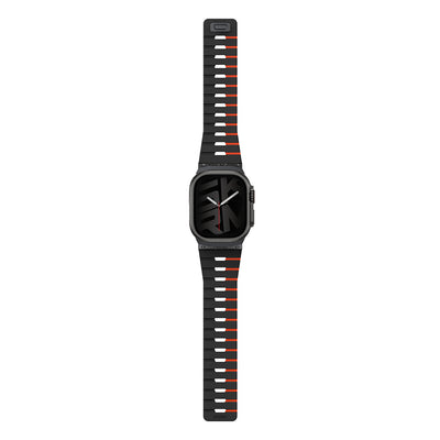 Apple Watch Ultra 49mm Skinarma Gemini Serisi TPU Magnetik Silikon Kordon Lacivert