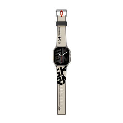 Apple Watch Ultra 49mm SkinArma Spunk Serisi PU Deri Kordon Turuncu