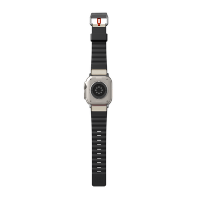 Apple Watch Ultra 49mm SkinArma Spunk Serisi PU Deri Kordon Gri