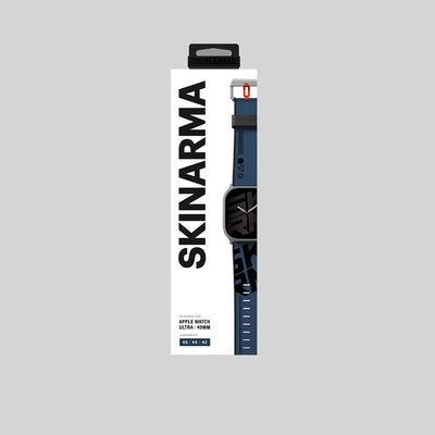 Apple Watch Ultra 49mm SkinArma Spunk Serisi PU Deri Kordon Gri