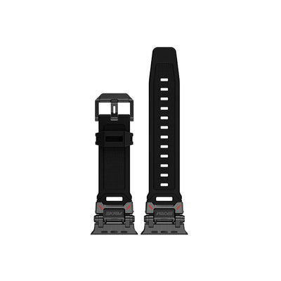 Apple Watch Ultra 49mm SkinArma Titon Serisi Hava Alabilen Delikli Silikon Kordon Siyah