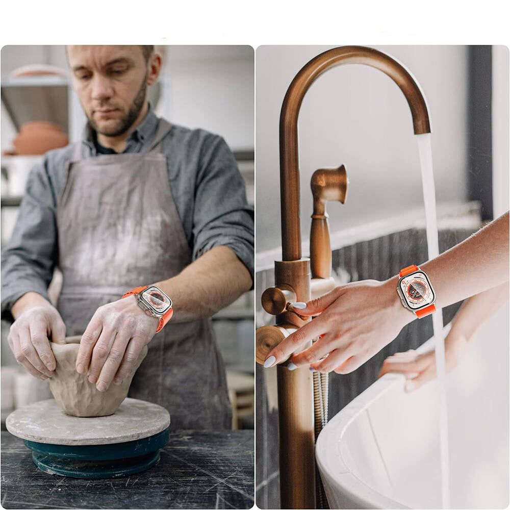 Apple Watch Ultra 49mm Wiwu Wi-JD106 Easy Install Akıllı Saat Temperli Cam Ekran Koruyucu Siyah