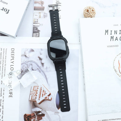 Apple Watch Ultra 49mm Wiwu Wi-WB014 Armor Serisi 2in1 Sert PC Kasa Koruyuculu Silikon Kordon Yeşil
