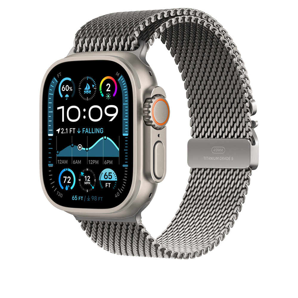Watch Ultra 49mm Zore KRD-100 Titanyum Hasır Kordon