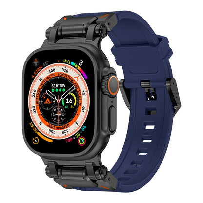 Watch Ultra 49mm Zore KRD-101 Titanyum Metal Başlıklı Silikon Kordon