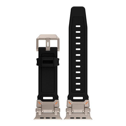 Watch Ultra 49mm Zore KRD-101 Titanyum Metal Başlıklı Silikon Kordon