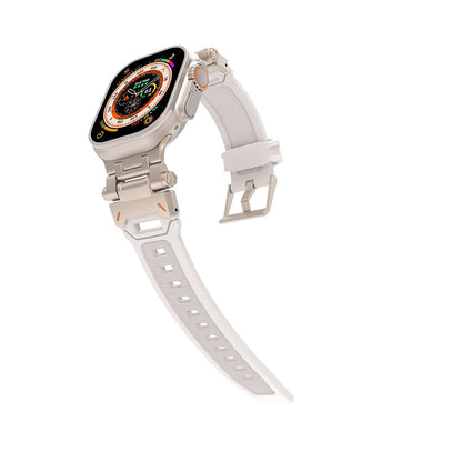 Watch Ultra 49mm Zore KRD-108 Metal Başlıklı Silikon Kordon